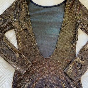 Low Back Sequence Dress by Lock & Key Sz. Small